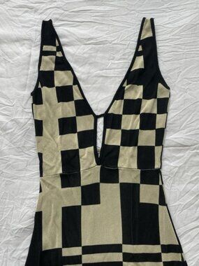 paloma wool westlake check print knit dress